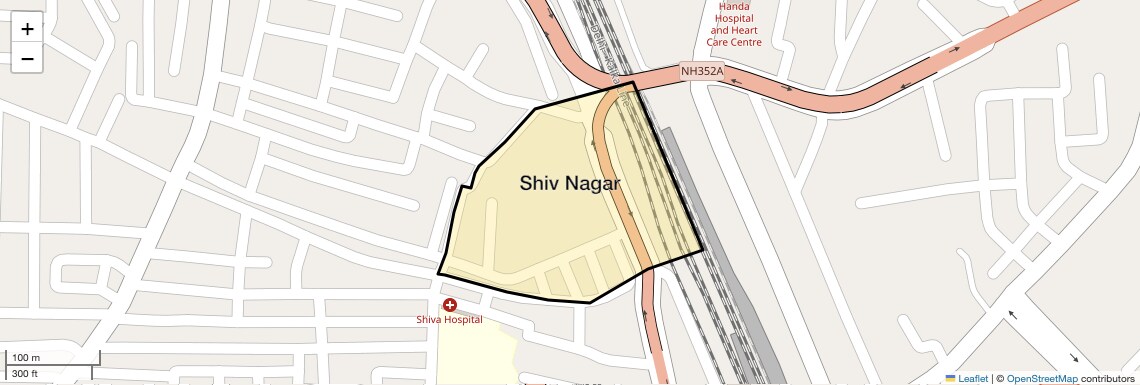 Location Map of Shiv Nagar, Sonipat