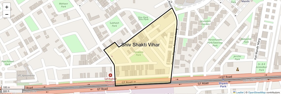 Location Map of Shiv Shakti Vihar, Ghaziabad