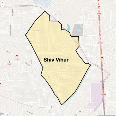 Location Map of Shiv Vihar, Delhi