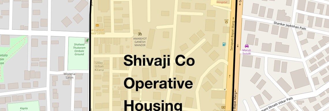 Location Map of Shivaji Co Operative Housing Society, Pune