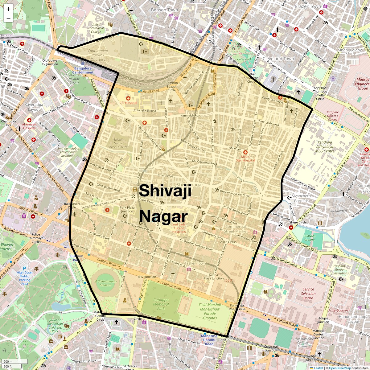 Check Time Travel of Shivaji Nagar, Bangalore