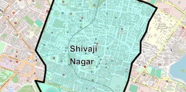 Location Map of Shivaji Nagar, Bangalore