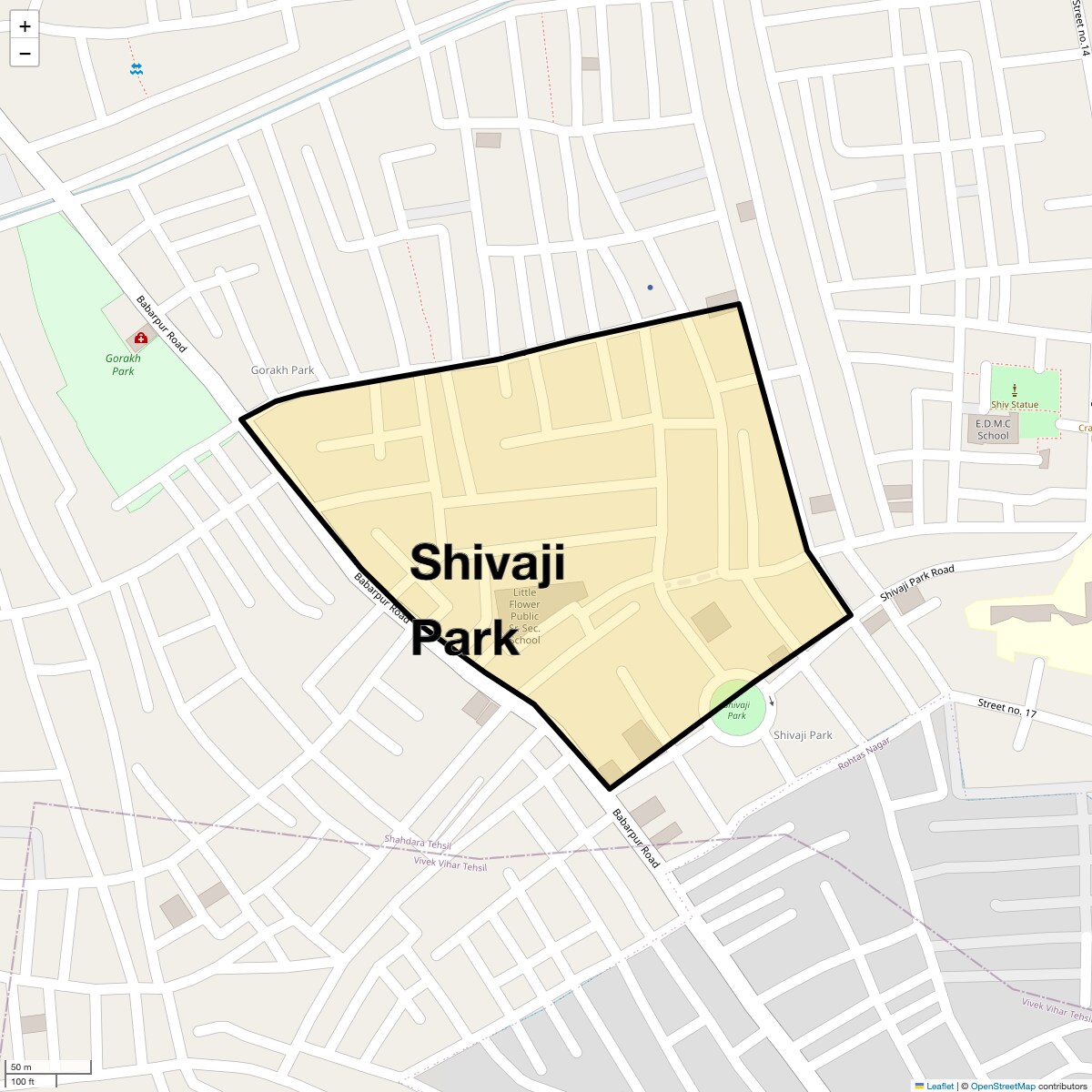 Check Time Travel of Shivaji Park, Delhi