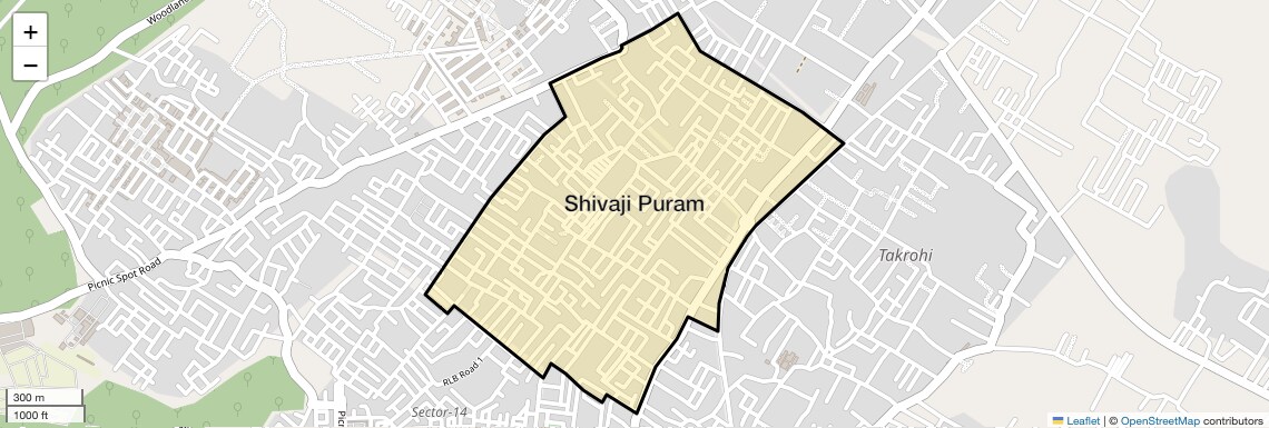 Location Map of Shivaji Puram, Lucknow