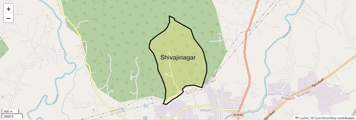 Location Map of Shivajinagar, Thane
