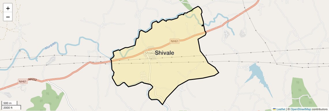 Location Map of Shivale, Thane