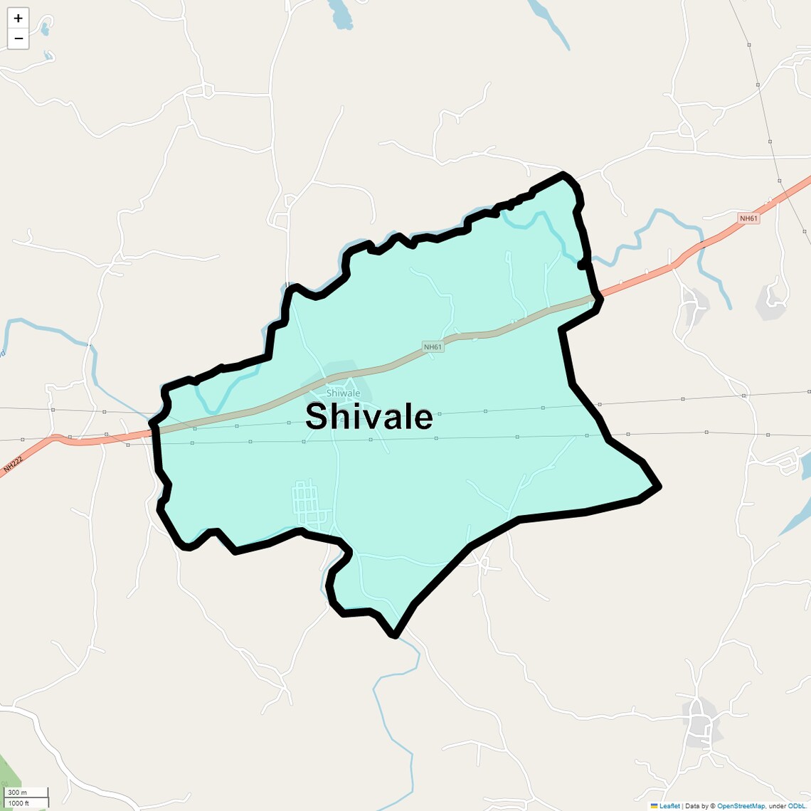 Location Map of Shivale, Thane