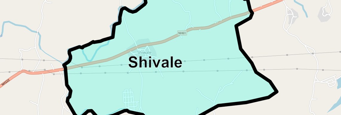 Location Map of Shivale, Thane