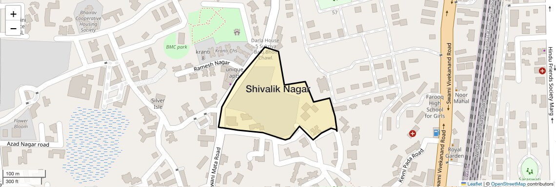 Location Map of Shivalik Nagar, Mumbai