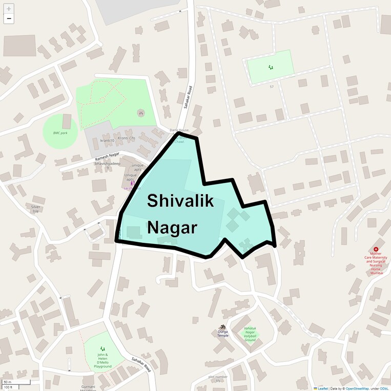 Location Map of Shivalik Nagar