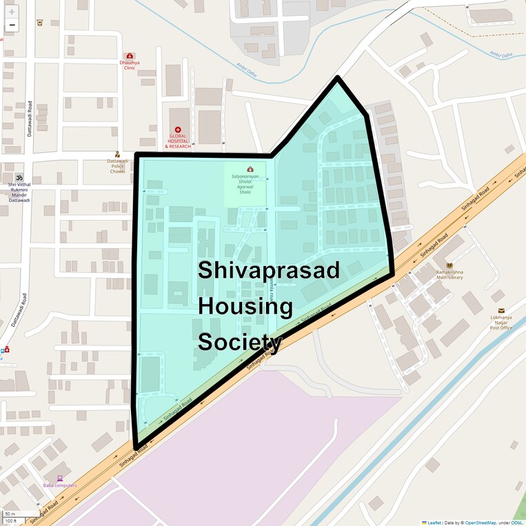 Location Map of Shivaprasad Housing Society