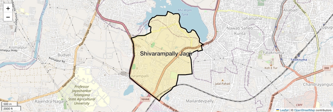Location Map of Shivarampally Jagir, Hyderabad