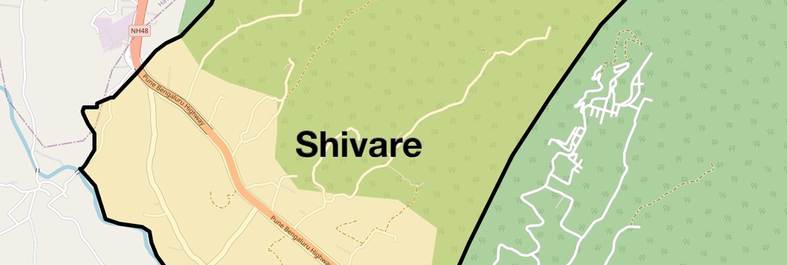 Location Map of Shivare, Pune