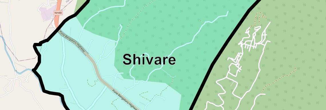 Location Map of Shivare, Pune