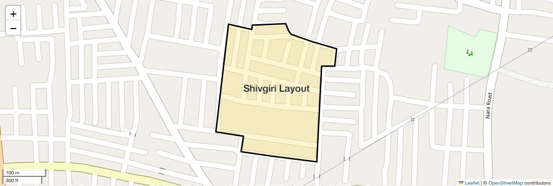 Location Map of Shivgiri Layout, Nagpur