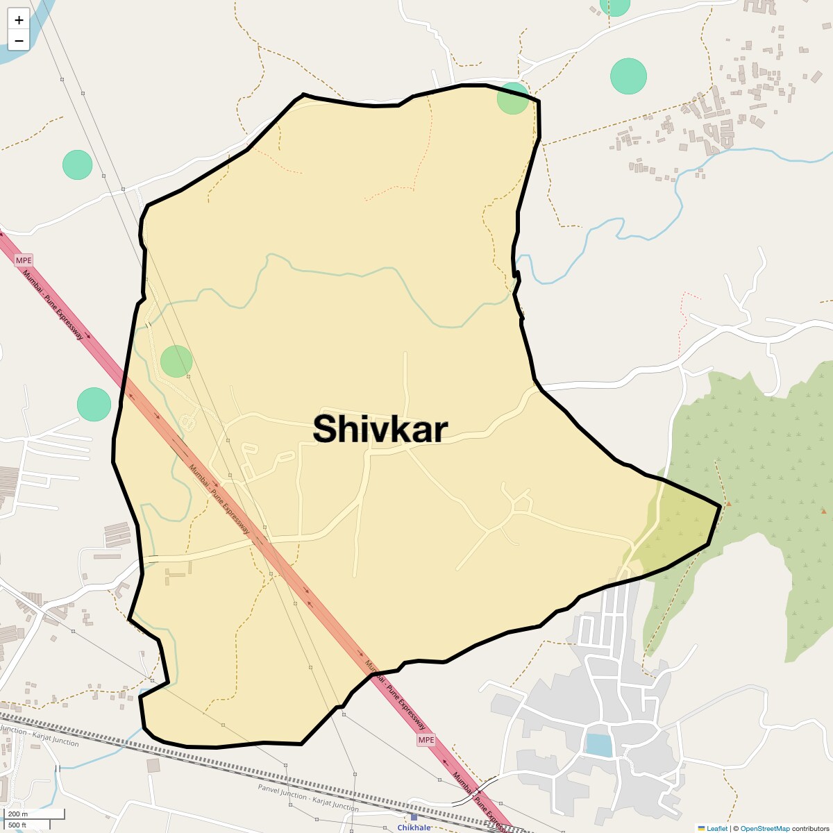 Location Map of Shivkar, Navi Mumbai