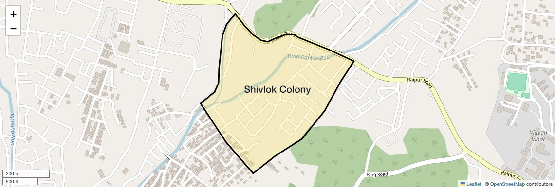 Location Map of Shivlok Colony, Dehradun
