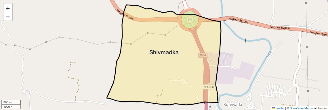 Location Map of Shivmadka, Nagpur