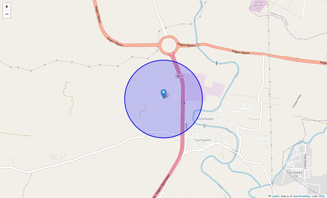 Location Map of Shivmadka, Nagpur
