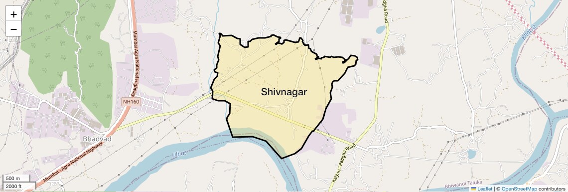 Location Map of Shivnagar, Thane