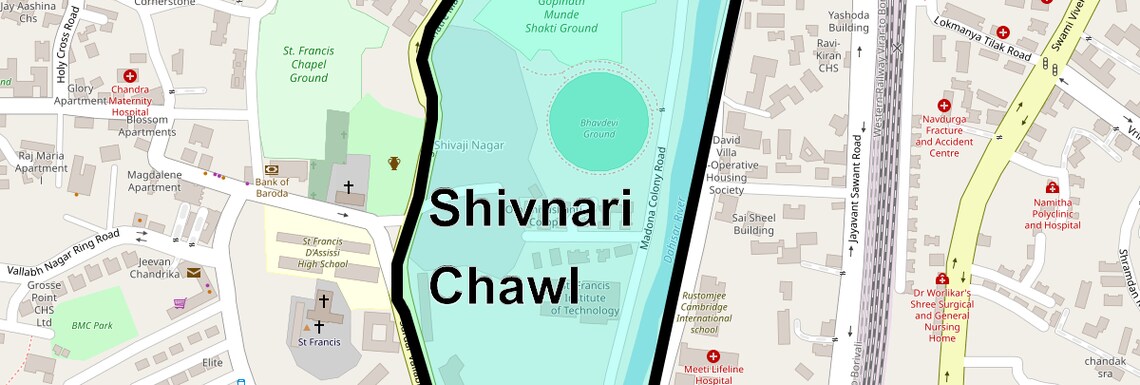 Location Map of Shivnari Chawl, Mumbai