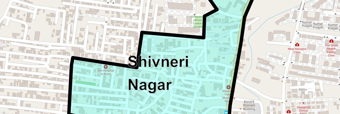 Location Map of Shivneri Nagar, Pune