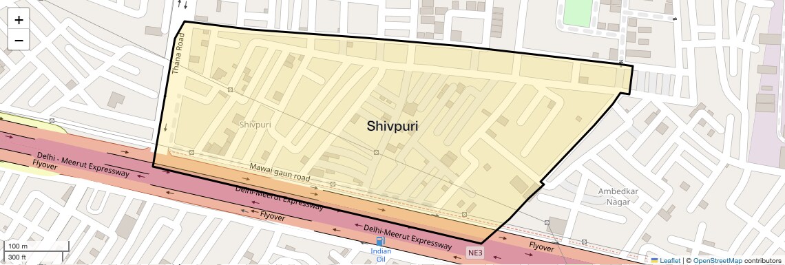 Location Map of Shivpuri, Ghaziabad