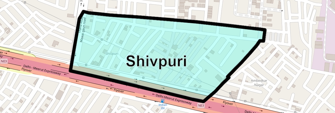 Location Map of Shivpuri, Ghaziabad