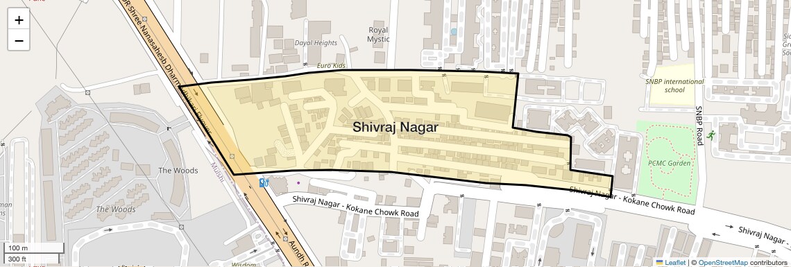 Location Map of Shivraj Nagar, Pune