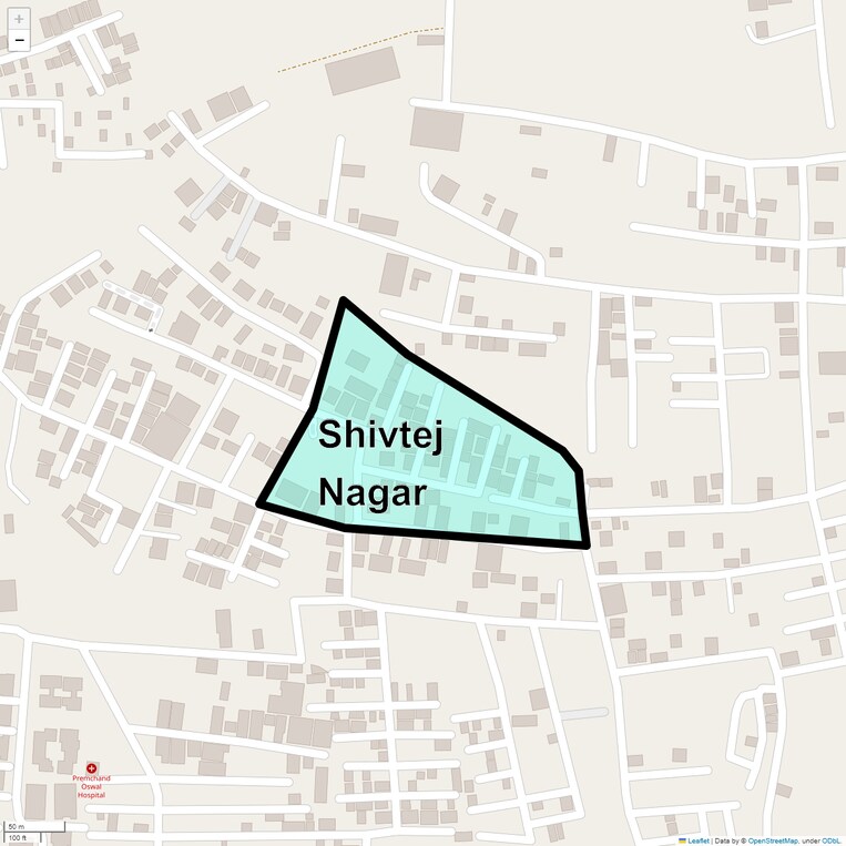 Location Map of Shivtej Nagar