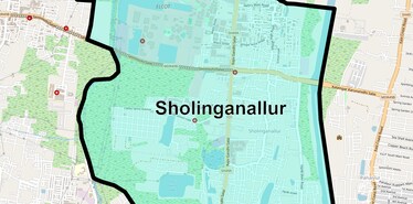 Location Map of Sholinganallur, Chennai