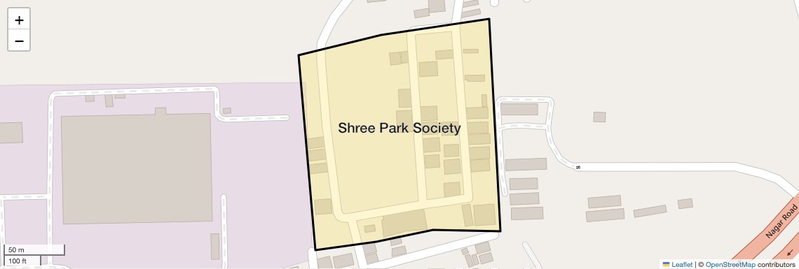 Location Map of Shree Park Society, Pune