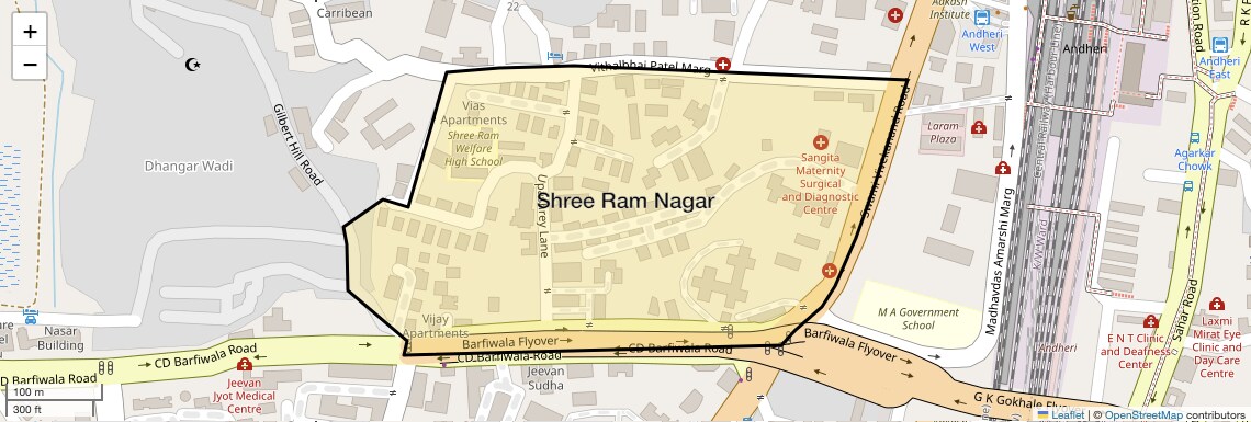 Location Map of Shree Ram Nagar, Mumbai