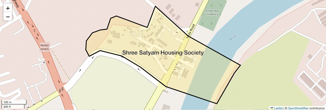 Location Map of Shree Satyam Housing Society, Pune