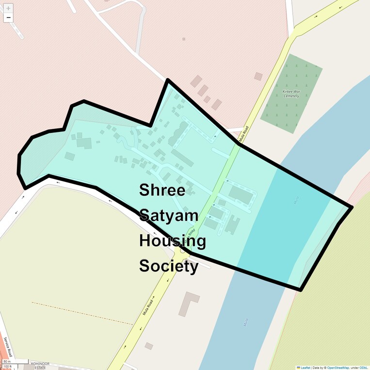 Location Map of Shree Satyam Housing Society