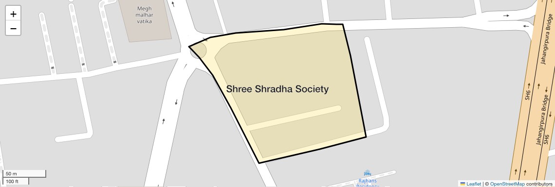 Location Map of Shree Shradha Society, Surat