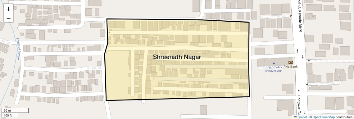 Location Map of Shreenath Nagar, Pune