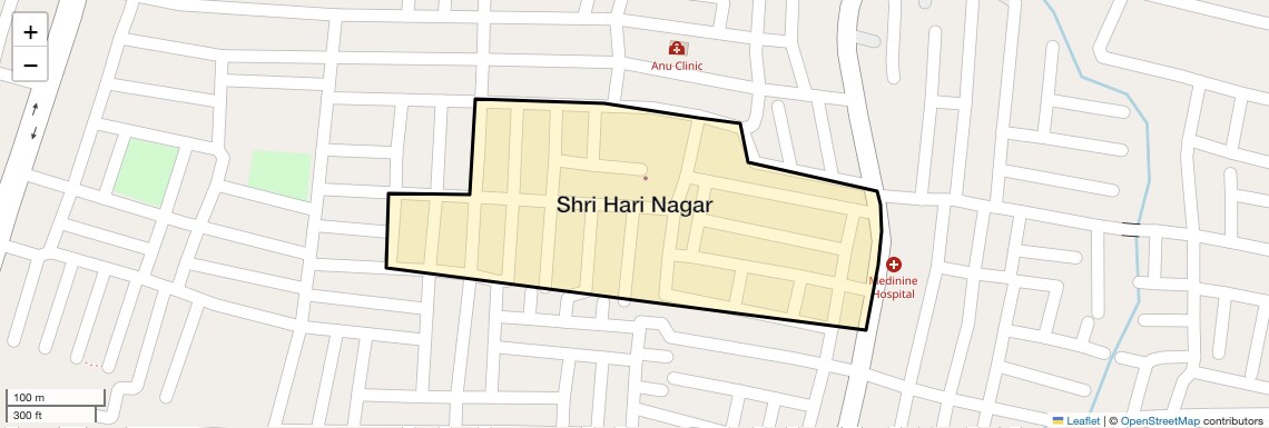 Location Map of Shri Hari Nagar, Nagpur