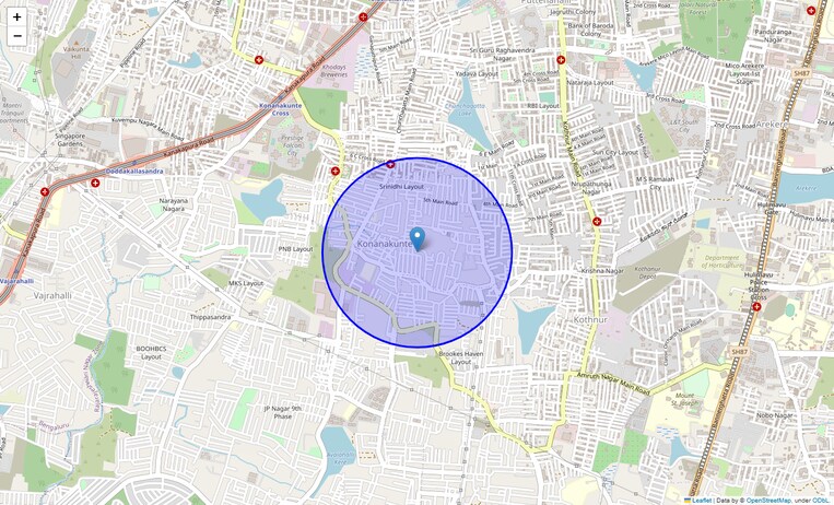 Location Map of Shri Krishna Nagar