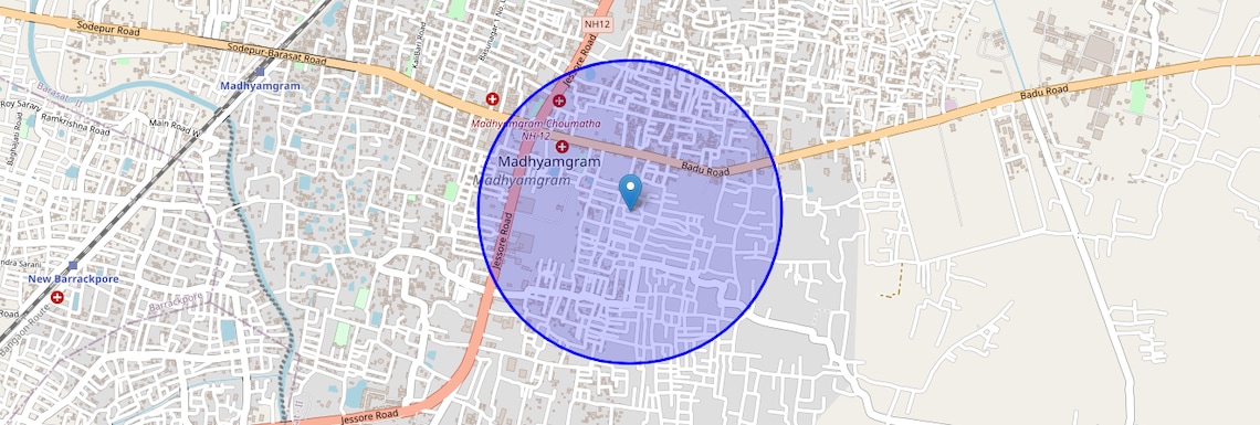 Location Map of Shri Nagar, Kolkata