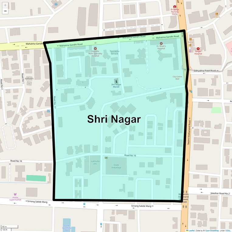 Location Map of Shri Nagar