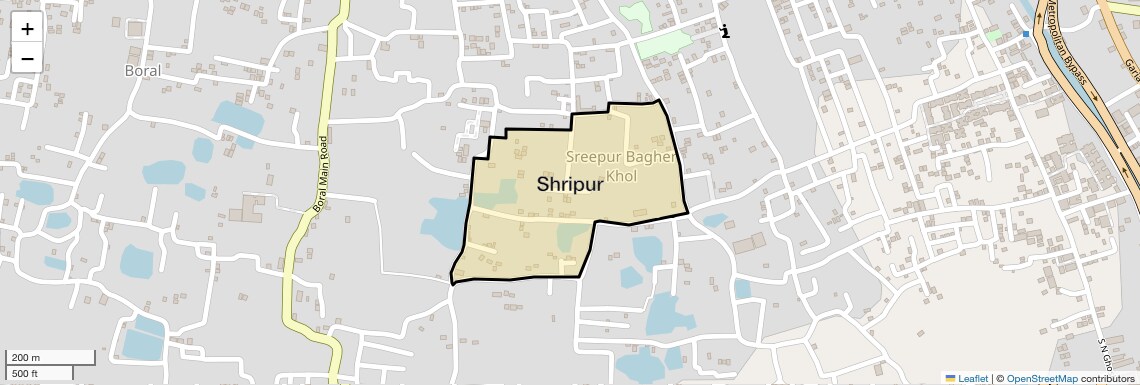 Location Map of Shripur, Kolkata