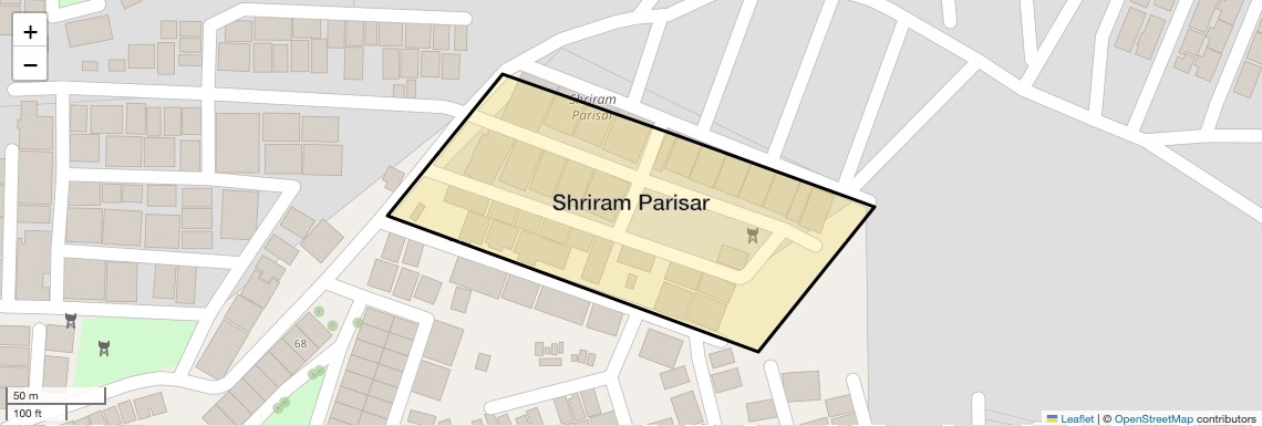 Location Map of Shriram Parisar, Bhopal