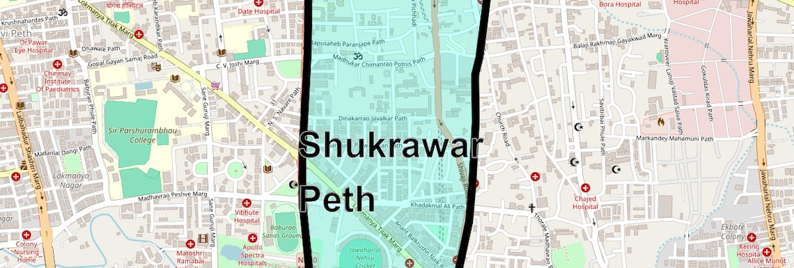 Location Map of Shukrawar Peth, Pune