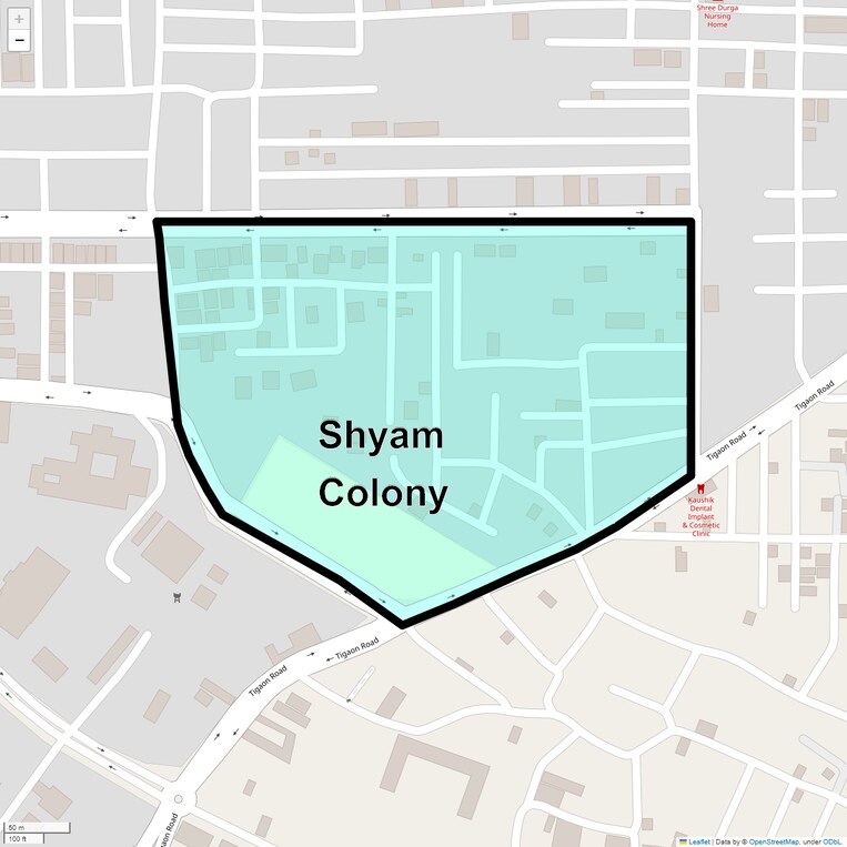 Location Map of Shyam Colony