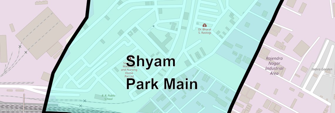 Location Map of Shyam Park Main, Ghaziabad