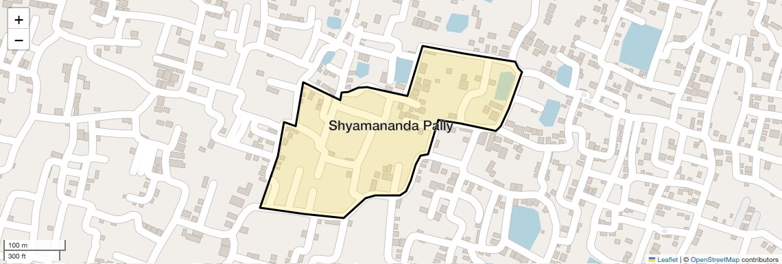 Location Map of Shyamananda Pally, Kolkata