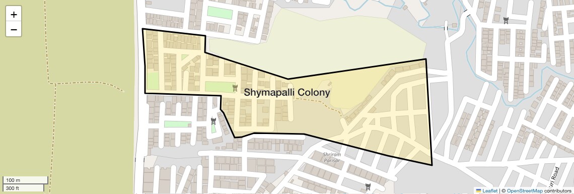 Location Map of Shymapalli Colony, Bhopal