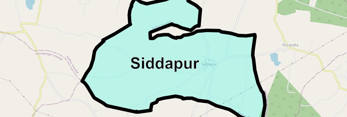 Location Map of Siddapur, Hyderabad