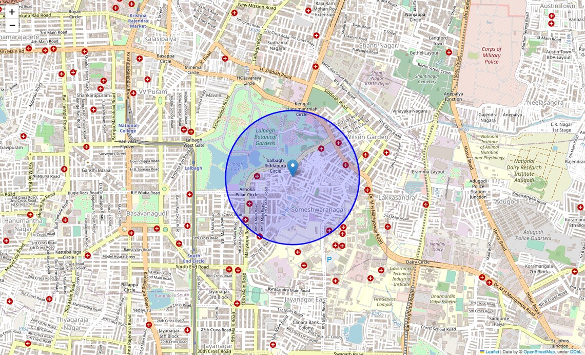 Location Map of Siddapura rd, Bangalore